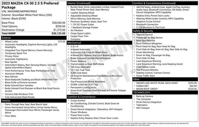 2023 Mazda Mazda CX-30 2.5 S Preferred Package