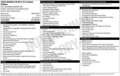 2025 Mazda Mazda CX-30 2.5 S Carbon Edition