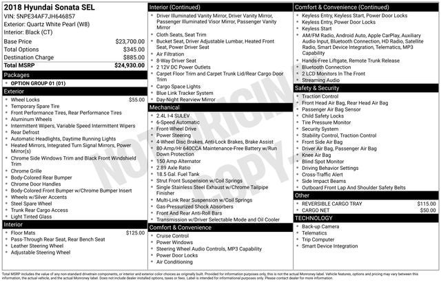 2018 Hyundai Sonata SEL w/SULEV