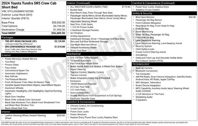 2024 Toyota Tundra SR5 Crew Max