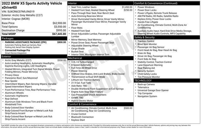 2022 BMW X5 xDrive40i