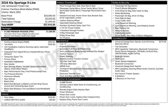 2026 Kia Sportage X-Line
