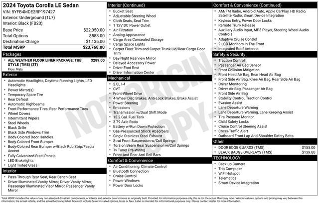 2024 Toyota Corolla LE