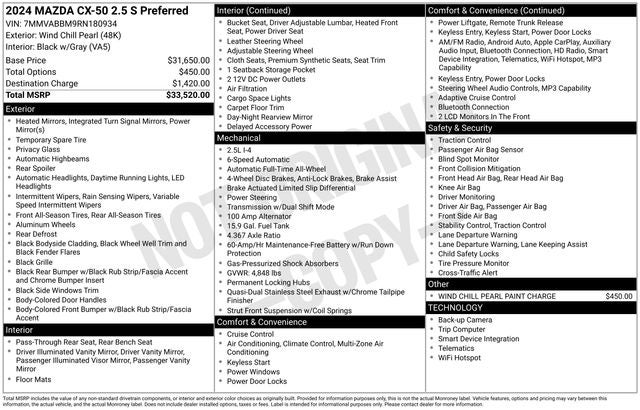 2024 Mazda Mazda CX-50 2.5 S Preferred Package