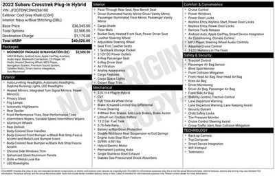 2022 Subaru Crosstrek Hybrid