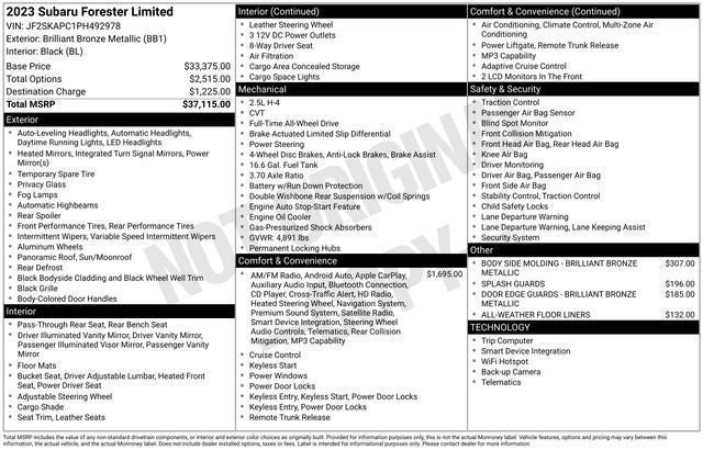 2023 Subaru Forester Limited