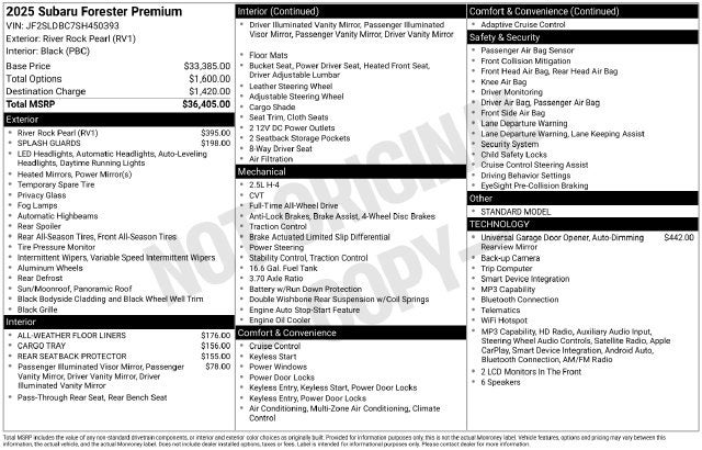 2025 Subaru Forester Premium