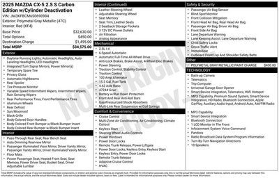 2025 Mazda Mazda CX-5 2.5 S Carbon Edition