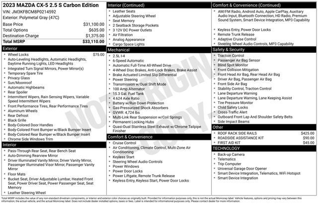 2023 Mazda Mazda CX-5 2.5 S Carbon Edition