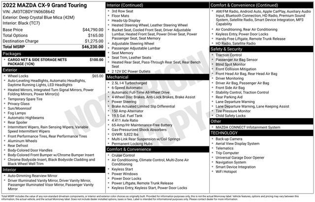 2022 Mazda Mazda CX-9 Grand Touring