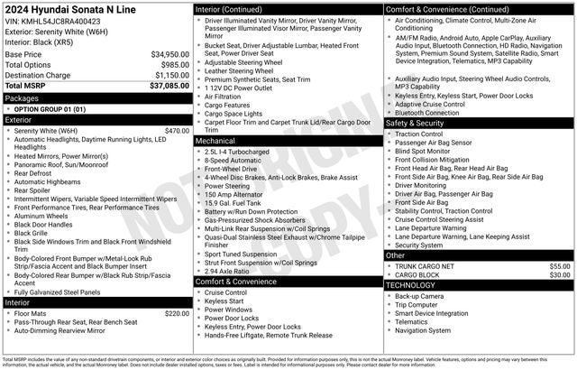 2024 Hyundai Sonata N Line