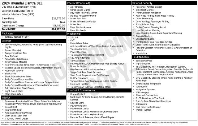 2024 Hyundai Elantra SEL